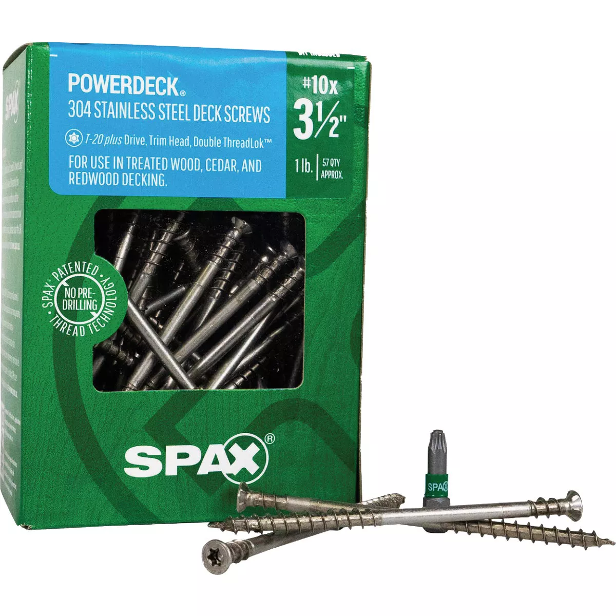 SPAX #10 x 3-1/2 In. Cylindric Head Double Thread T-20+ Stainless Steel Deck Screw (1 Lb., 57-Count) - photo 5