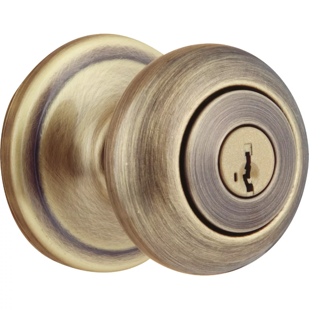 Kwikset Signature Series Antique Brass Juno Entry Door Knob with SmartKey - photo 2