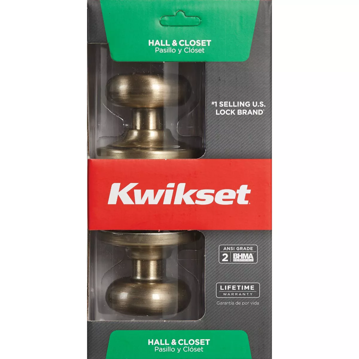 Kwikset Signature Series Antique Brass Hall & Closet Door Knob - photo 2