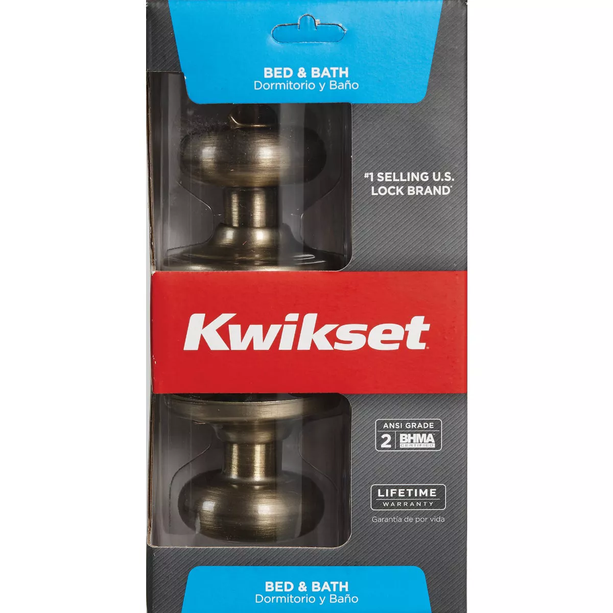 Kwikset Signature Series Antique Brass Bed & Bath Door Knob - photo 2