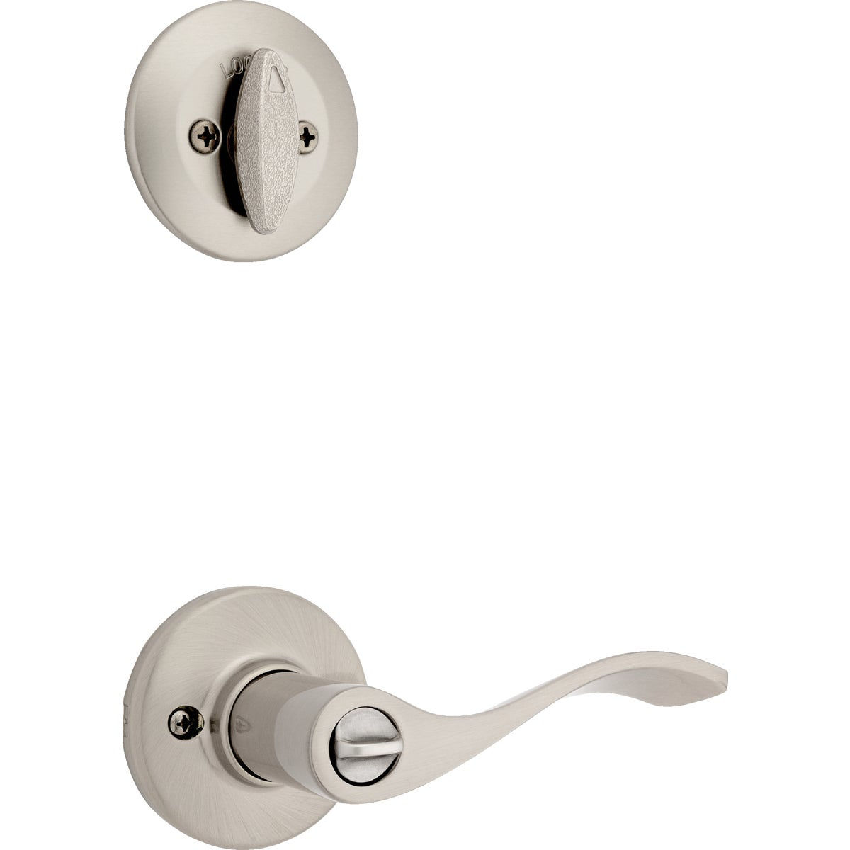 Kwikset Balboa Satin Nickel Deadbolt And Lever Combo With Smartkey Do It Best