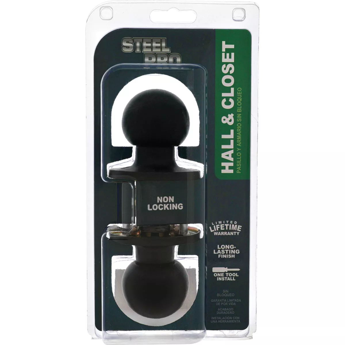 Steel Pro Matte Black Hall & Closet Door Knob - photo 2