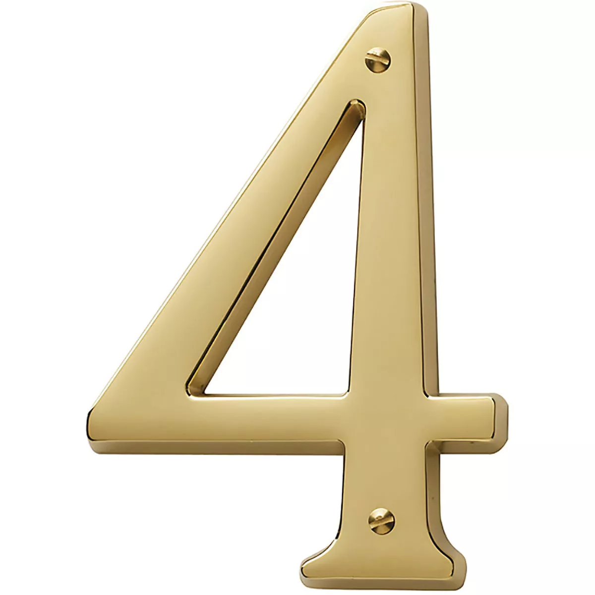 Baldwin Estate Series House Number, 4 - Lifetime Polished Brass