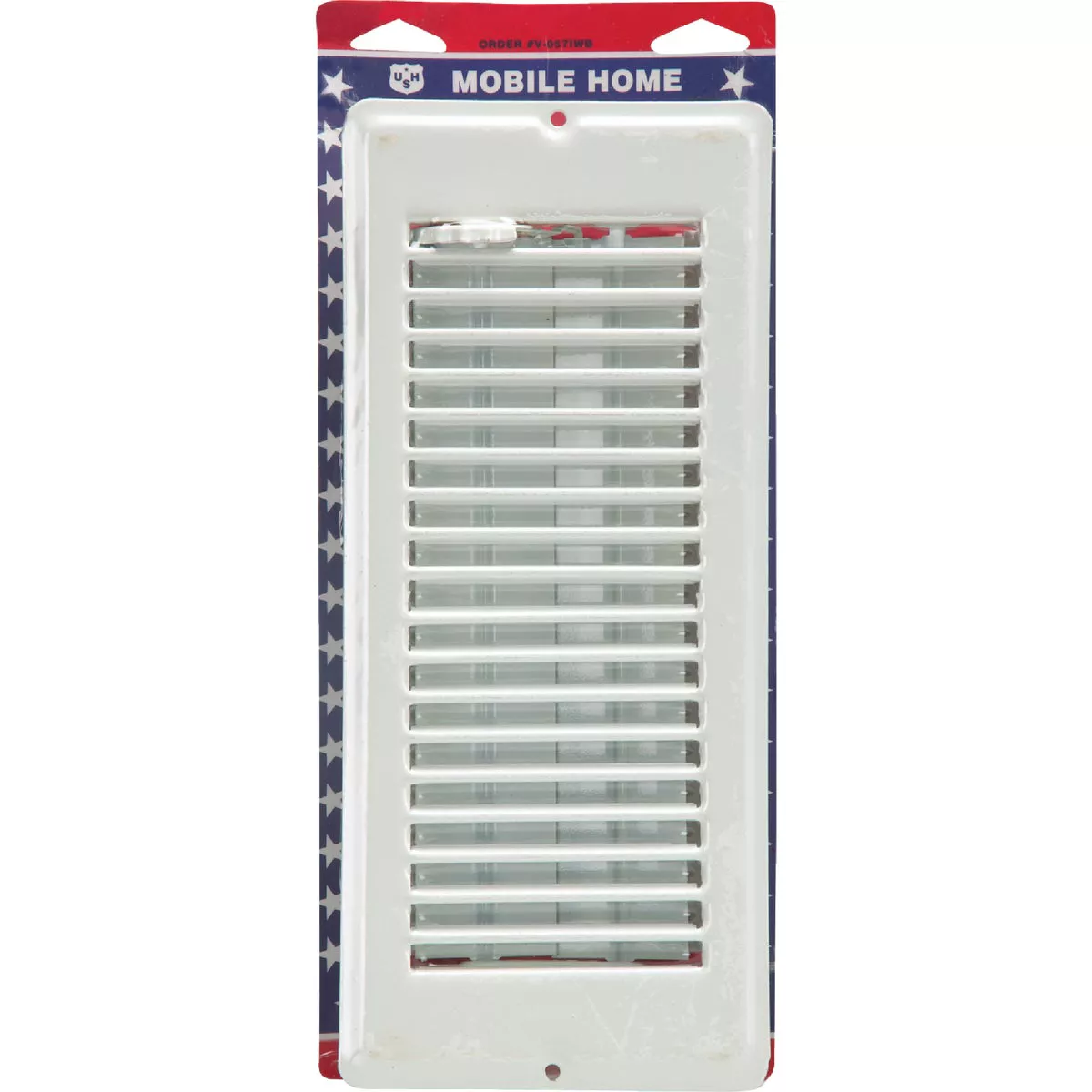 United States Hardware 4 In. x 10 In. x 1-5/16 In. White Steel Floor Register - photo 2