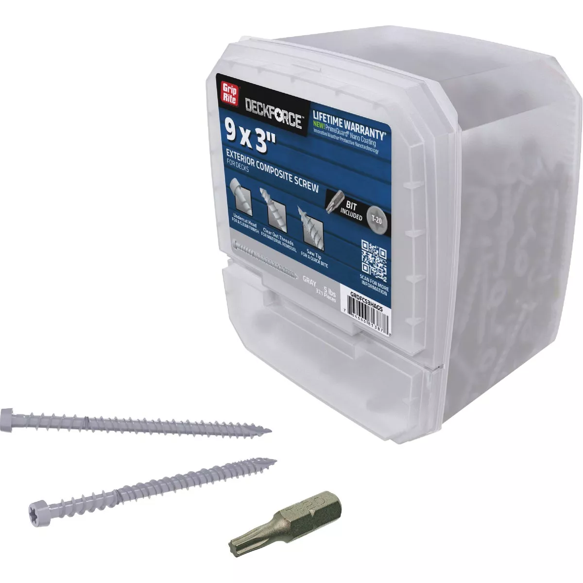 Grip-Rite DeckForce 3 In. Composite Harbor Gray Deck Screw (5 Lb.) - photo 2