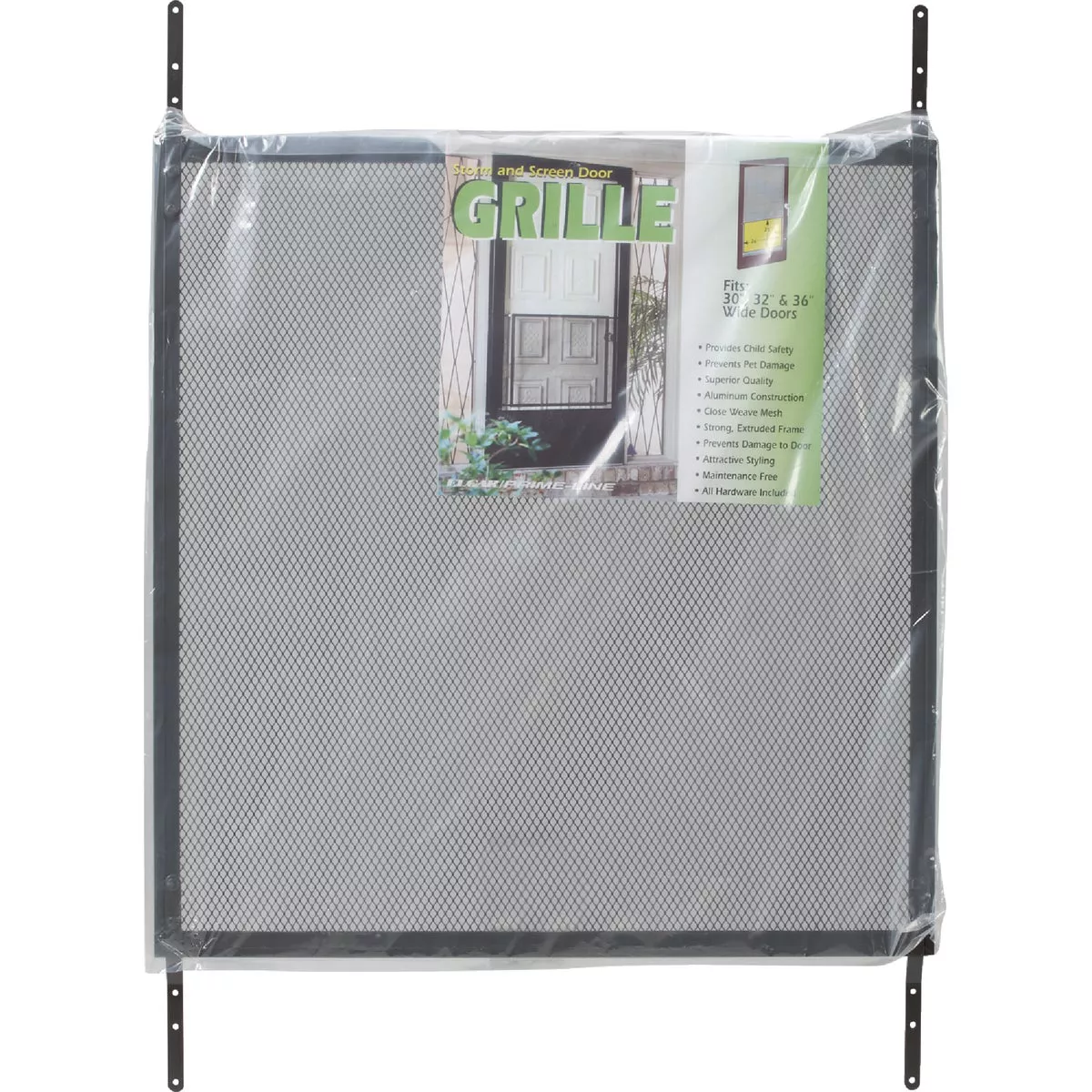 Prime-Line Make-2-Fit 34.5 In. x 24 In. Mill Brown Door Grille for 36 In. Door - photo 2