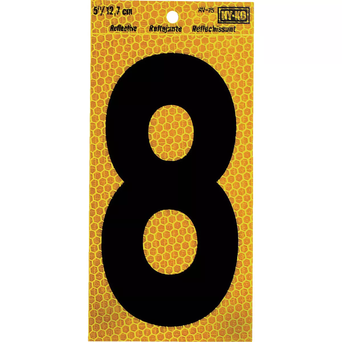 Hy-Ko 5 In. Yellow Reflective Number 8