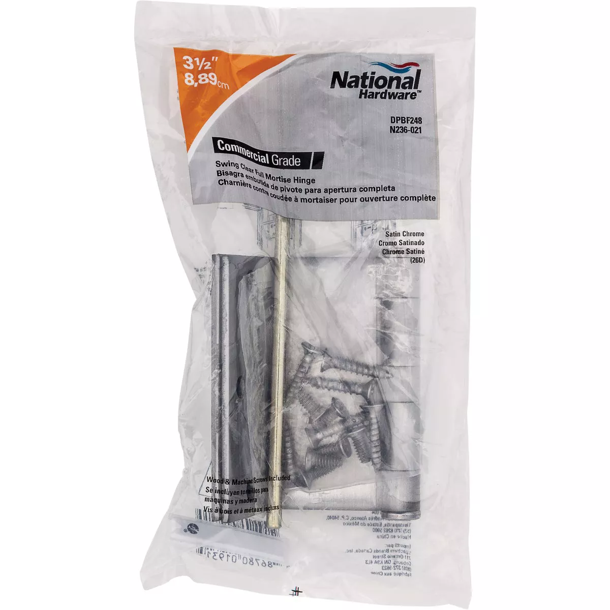 National Hardware Satin Chrome Swing Clear Hinge - photo 2