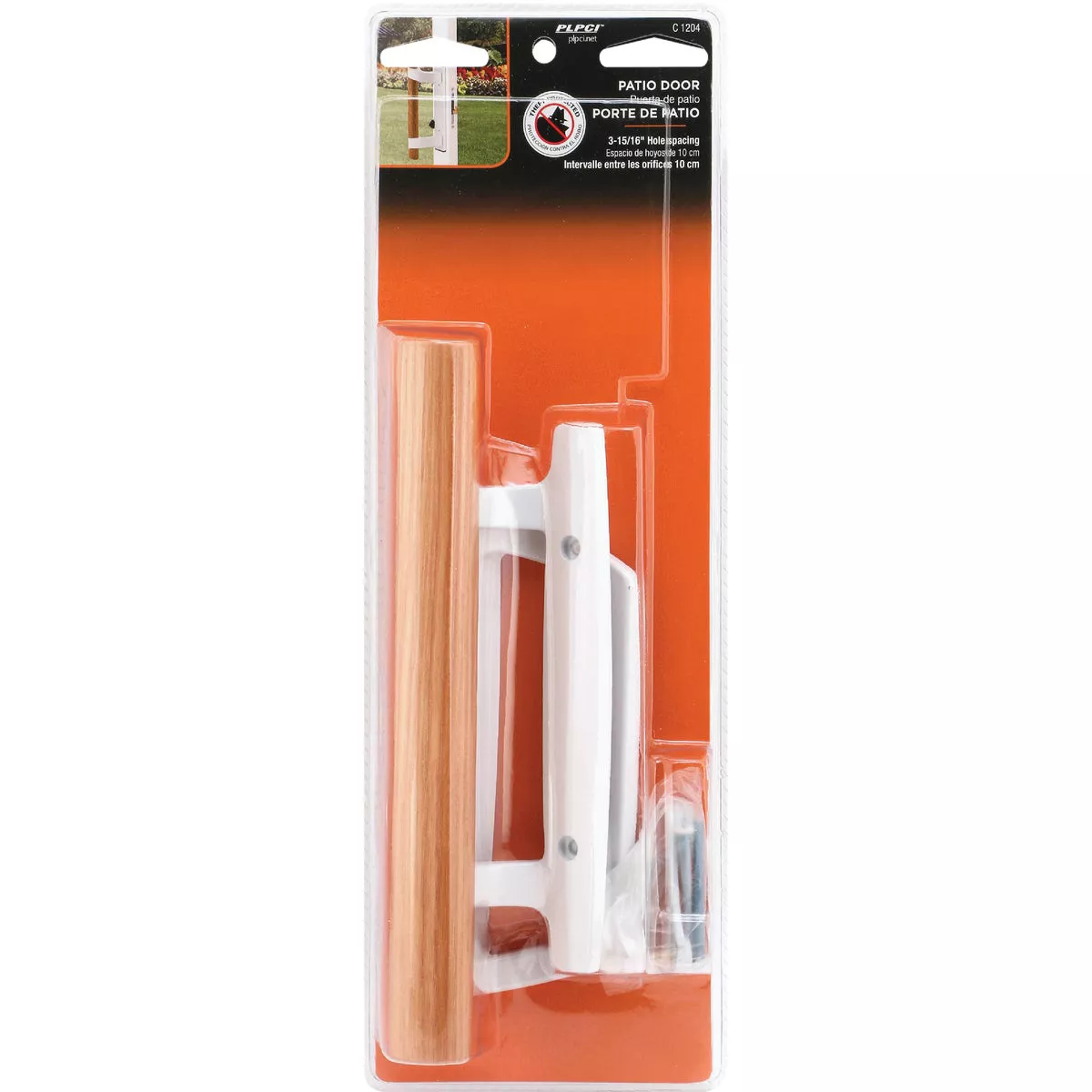 Prime-Line White Mortise Style Outside Sliding Door Handle Set - photo 2