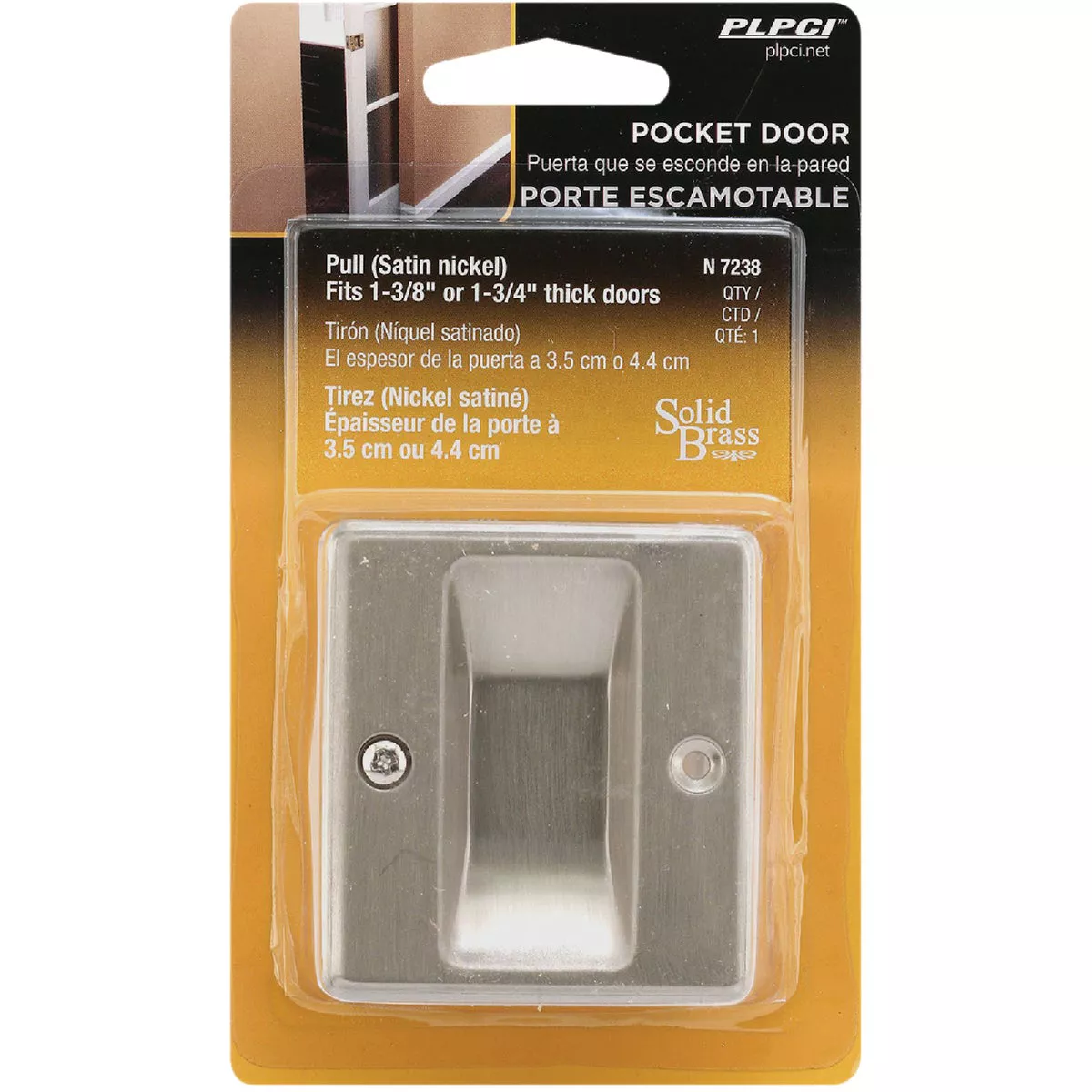 Prime-Line 2-3/4 Satin Nickel Pocket Door Pull - photo 2
