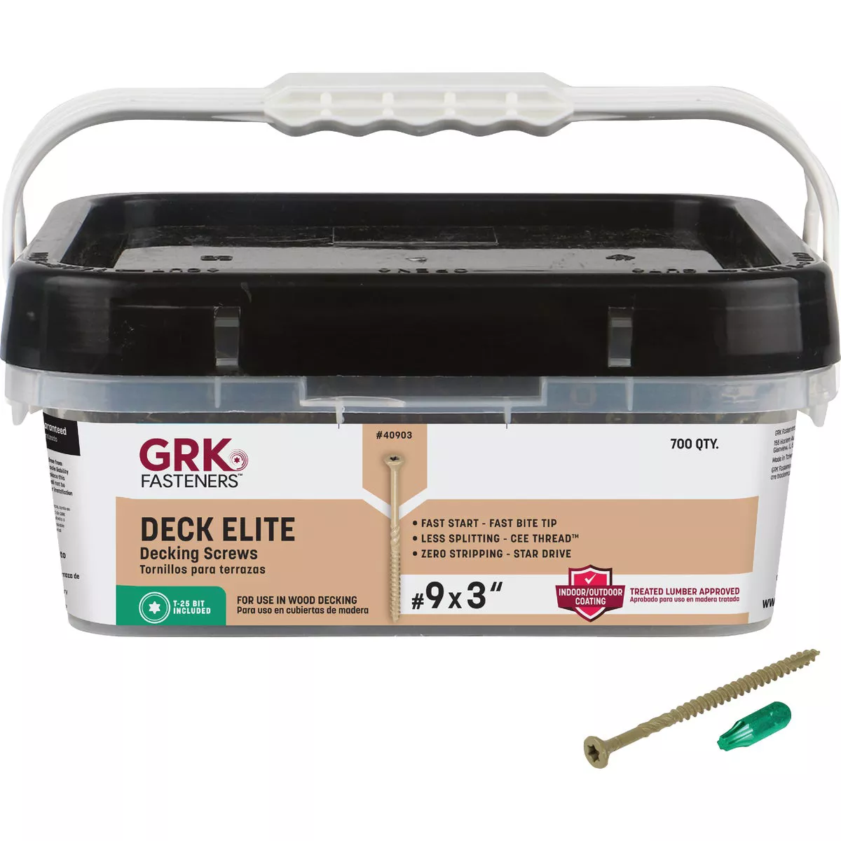 GRK Deck Elite #9 x 3 In. Star Drive Bugle-Head Deck Screw (700 Ct.)