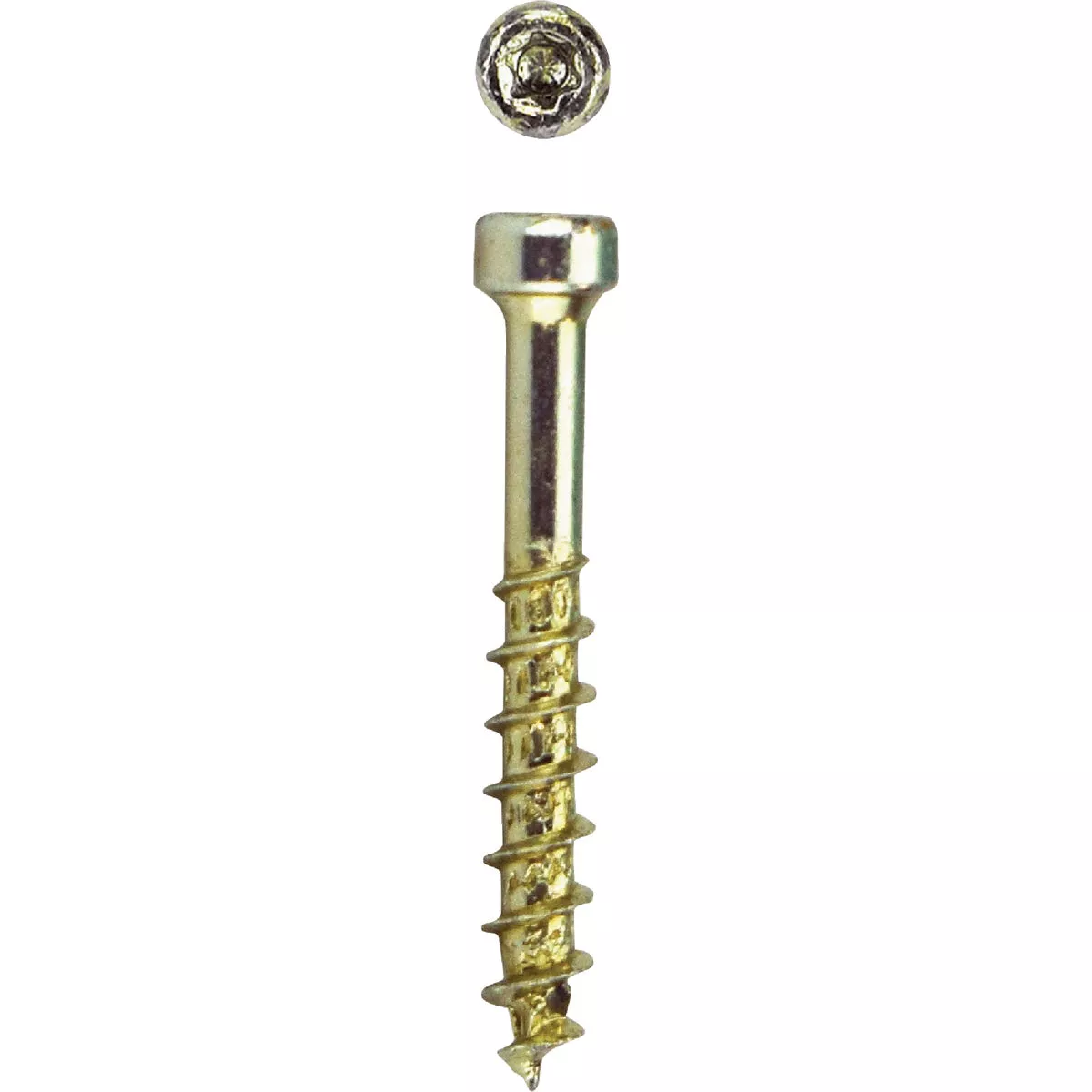 SPAX #8 x 1-1/4 In. T10 Plus Cylindrical Head HCR (Exterior Rated) Yellow Trim Screw (100 Ct.)