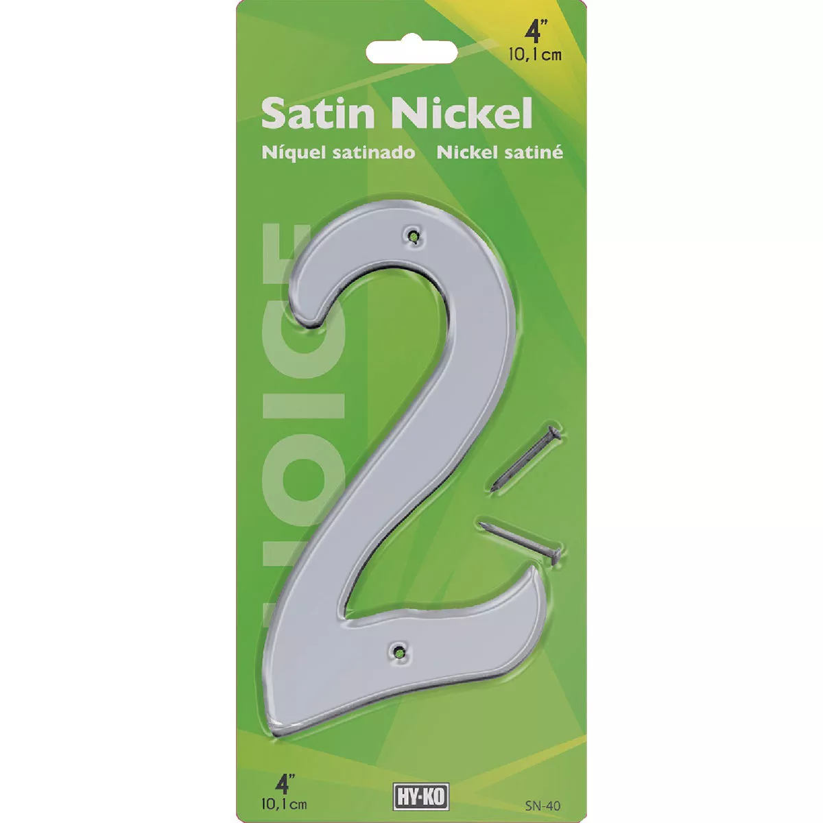 Hy-Ko 4 In. Satin Nickel Number 2 - photo 2