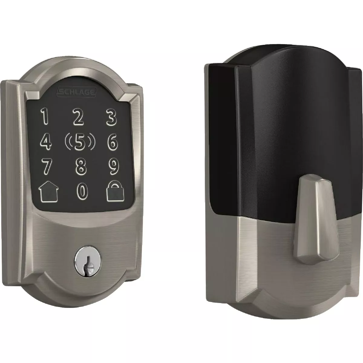 Schlage Encode Plus Camelot Satin Nickel Smart WiFi Deadbolt