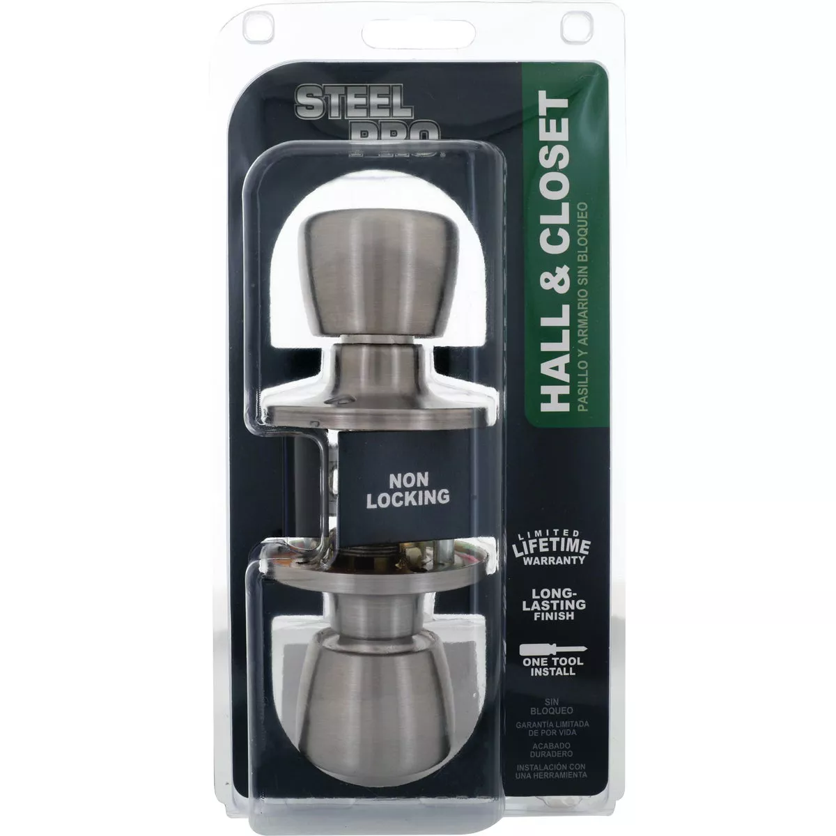 Steel Pro Satin Chrome Hall & Closet Door Knob - photo 2