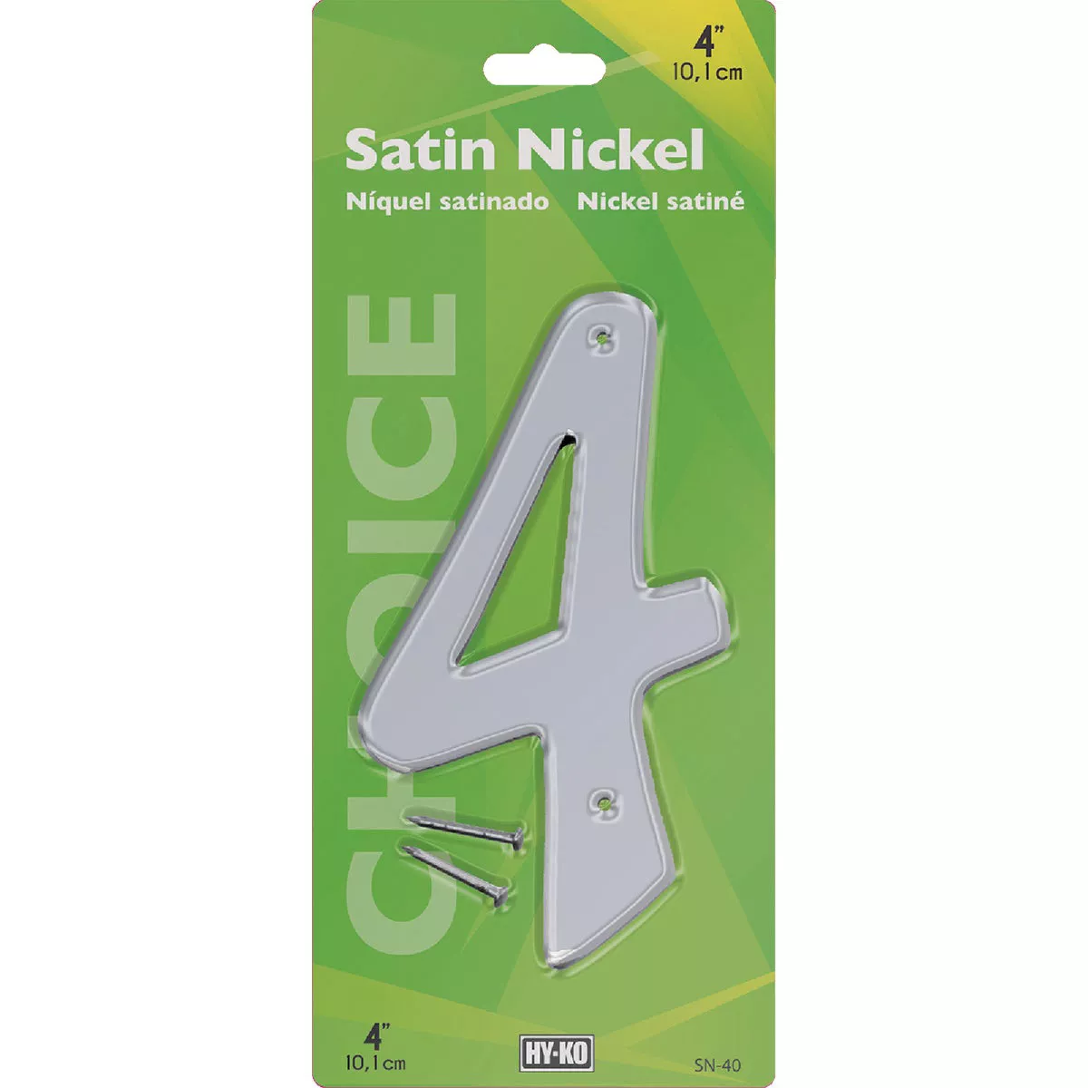 Hy-Ko 4 In. Satin Nickel Number 4 - photo 2