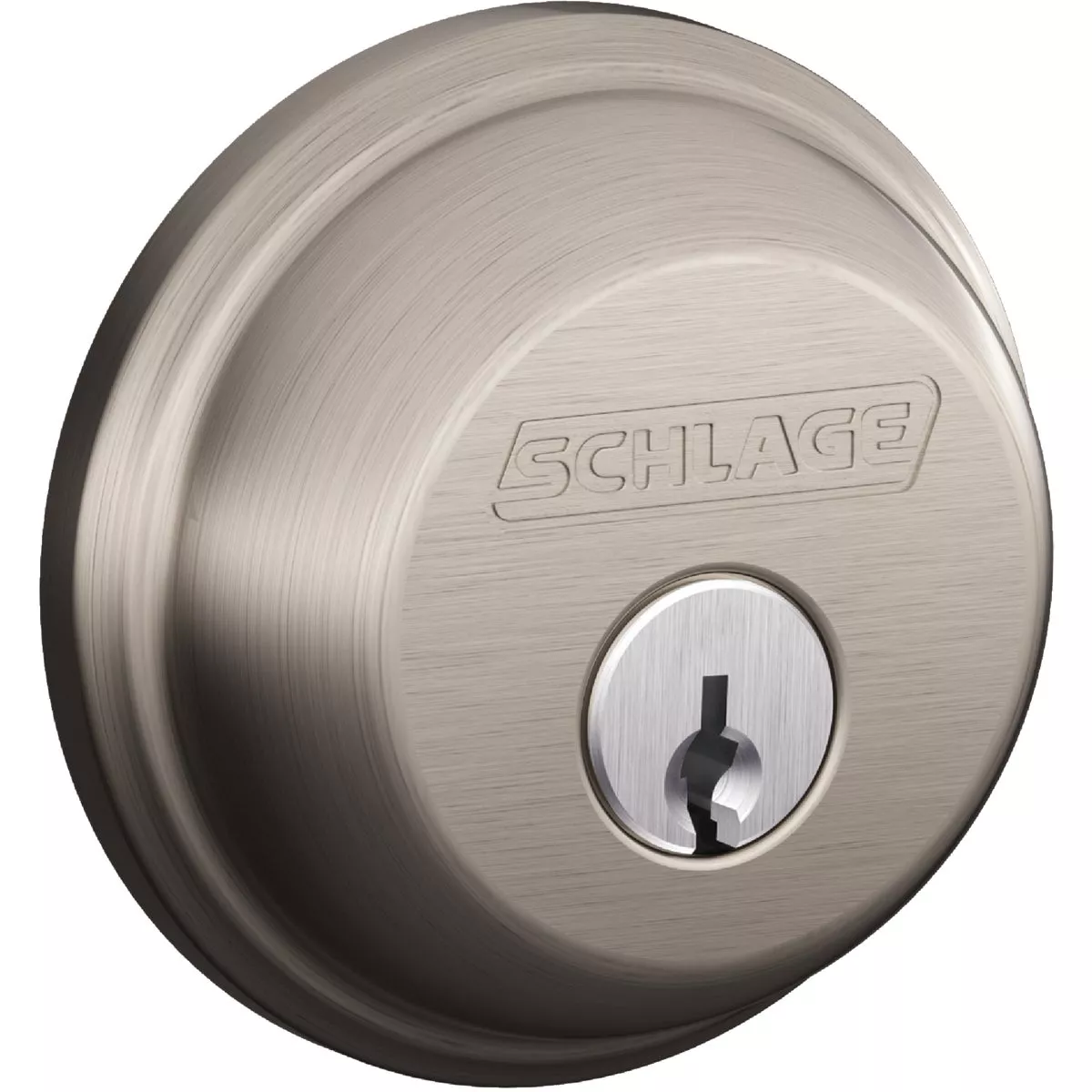 Schlage Satin Nickel Single Cylinder Deadbolt - photo 3
