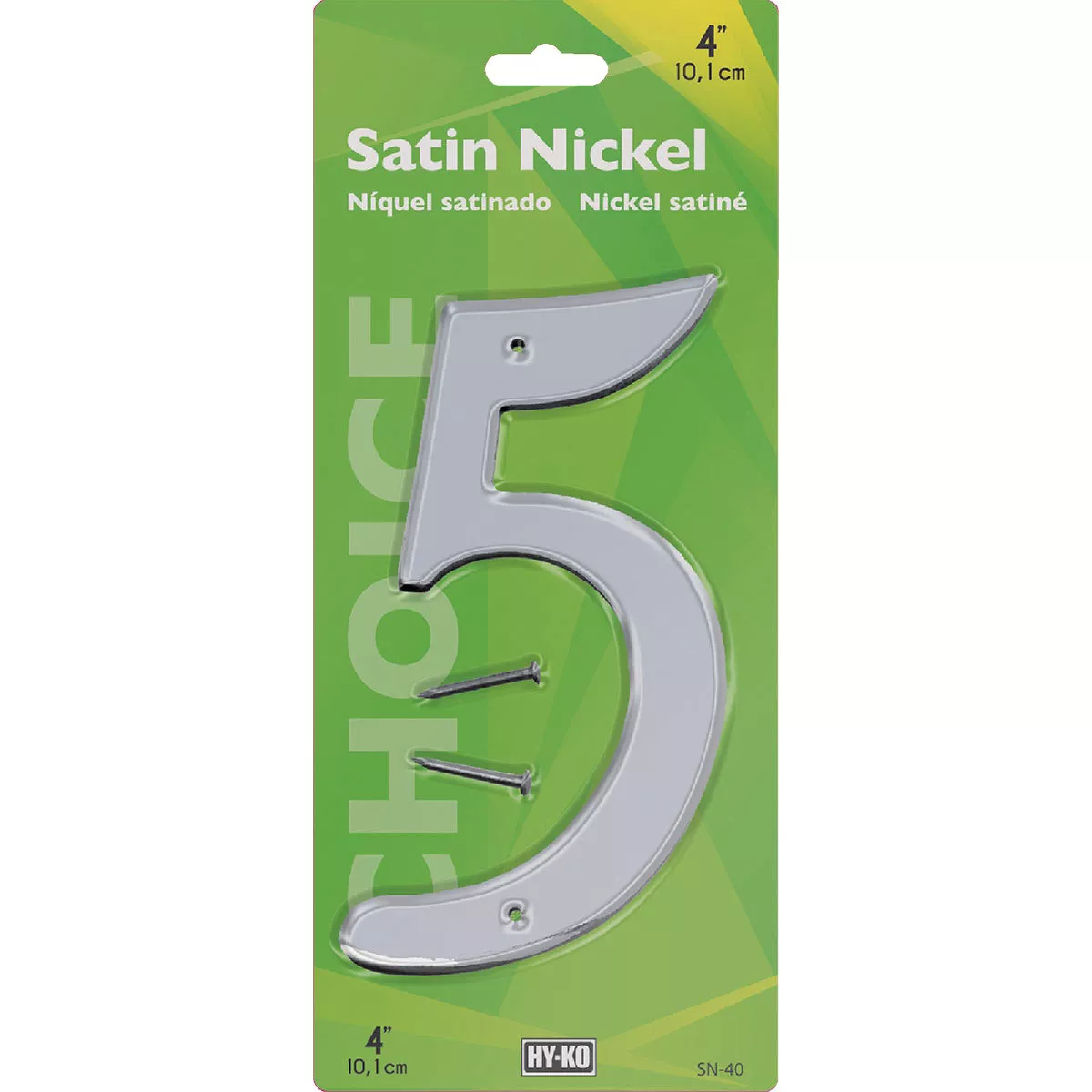 Hy-Ko 4 In. Satin Nickel Number 5 - photo 2