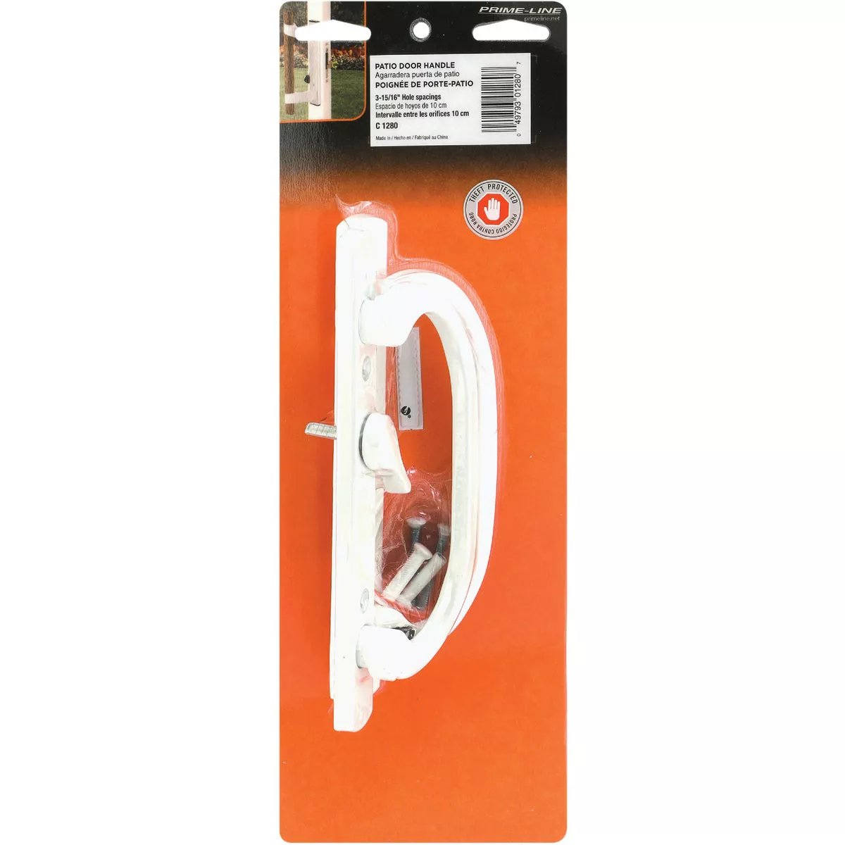 Prime-Line Mortise Style Sliding Door Handle Set With Offset Thumbturn - photo 2