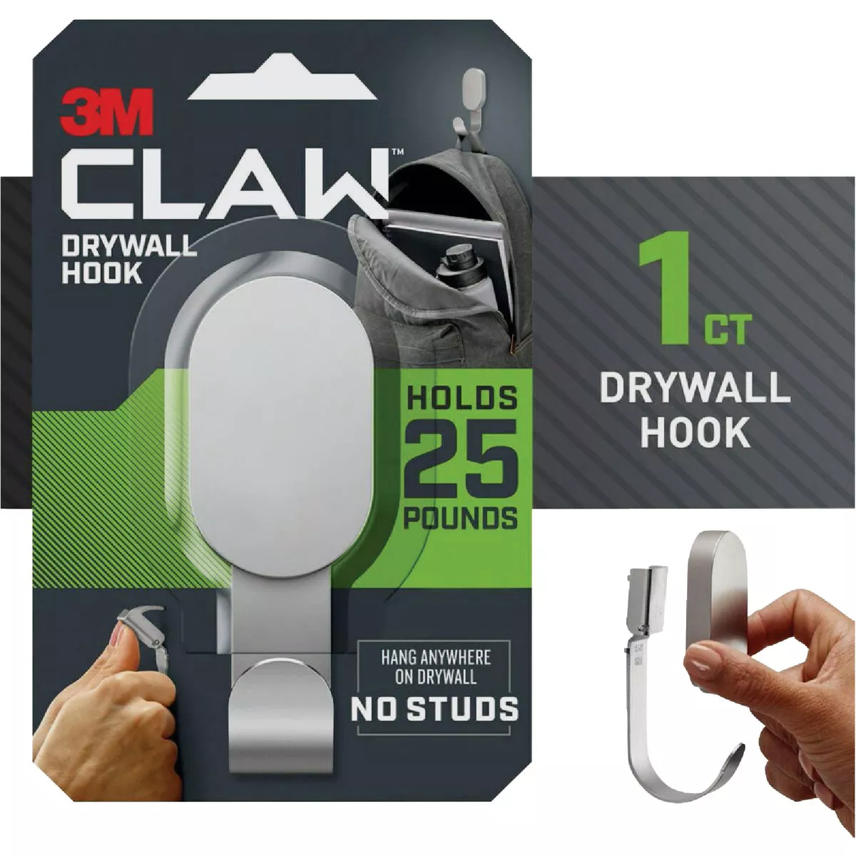 3M Claw 25 Lb. Silver Drywall Hook - photo 2