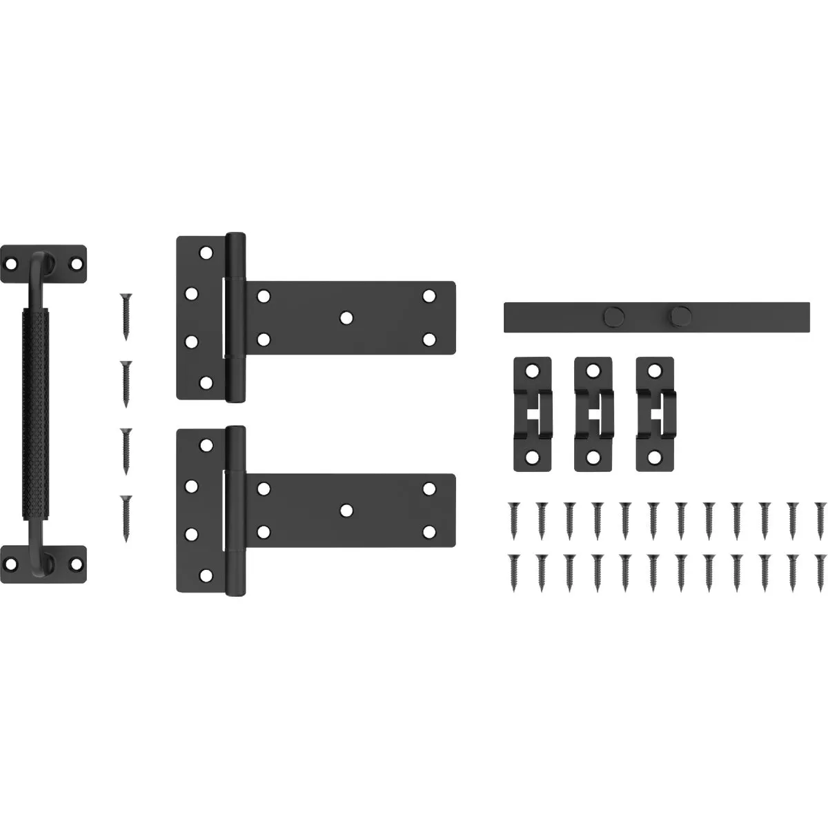 National Hardware 4-Piece Black Industrial Gate Kit