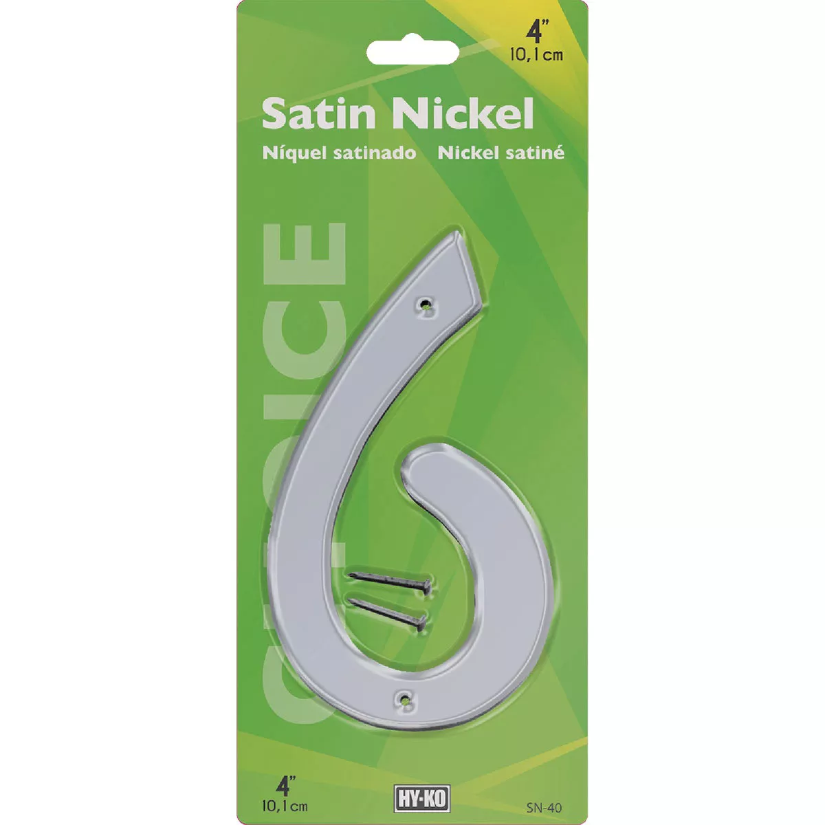 Hy-Ko 4 In. Satin Nickel Number 6 - photo 2