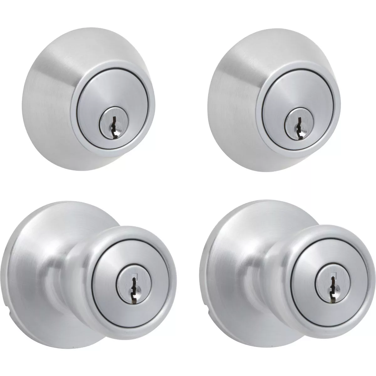 Steel Pro Satin Chrome Deadbolt and Door Knob Combo - photo 3