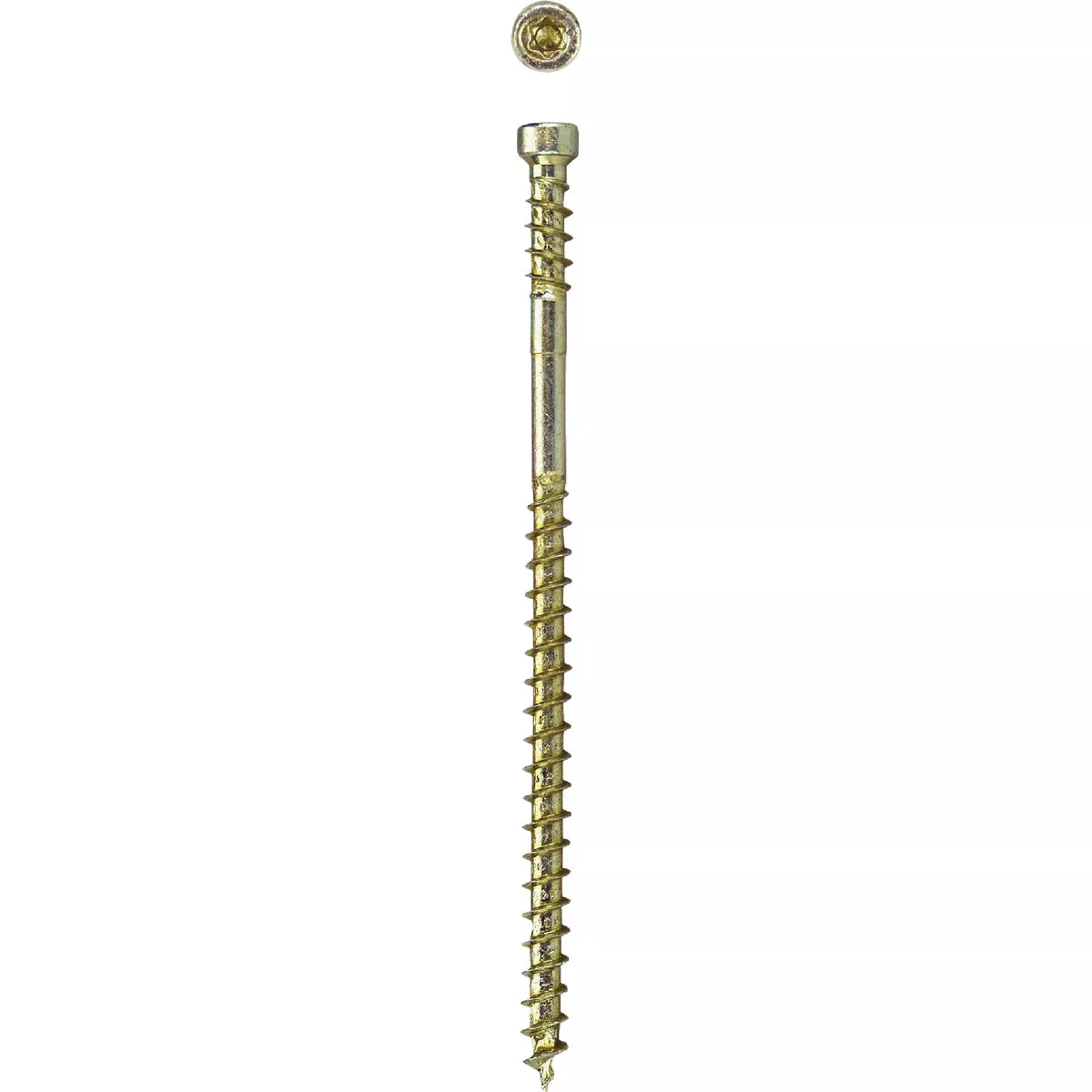 SPAX #8 x 3-1/8 In. Cylindrical Head Partial Thread HCR (Exterior) Yellow Trim Screw (100-Ct.)