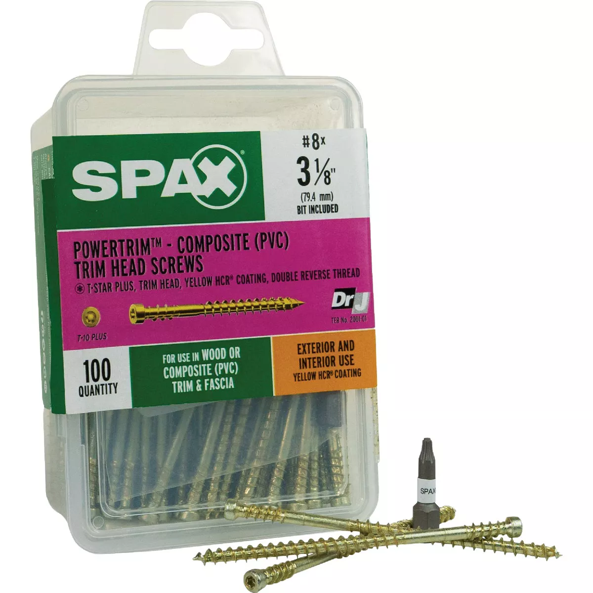 SPAX #8 x 3-1/8 In. Cylindrical Head Partial Thread HCR (Exterior) Yellow Trim Screw (100-Ct.) - photo 5