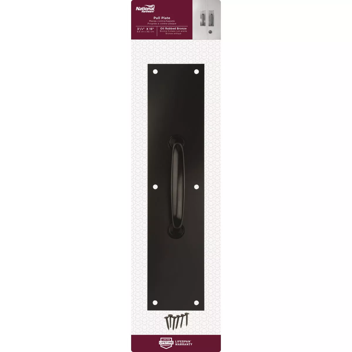 National Hardware Oil Rubbed Bronze Pull Plate - photo 2