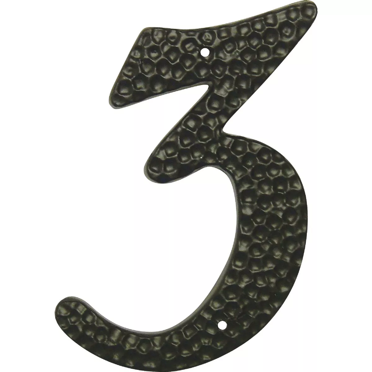 Hy-Ko 3-1/2 In. Black Hammered House Number Three