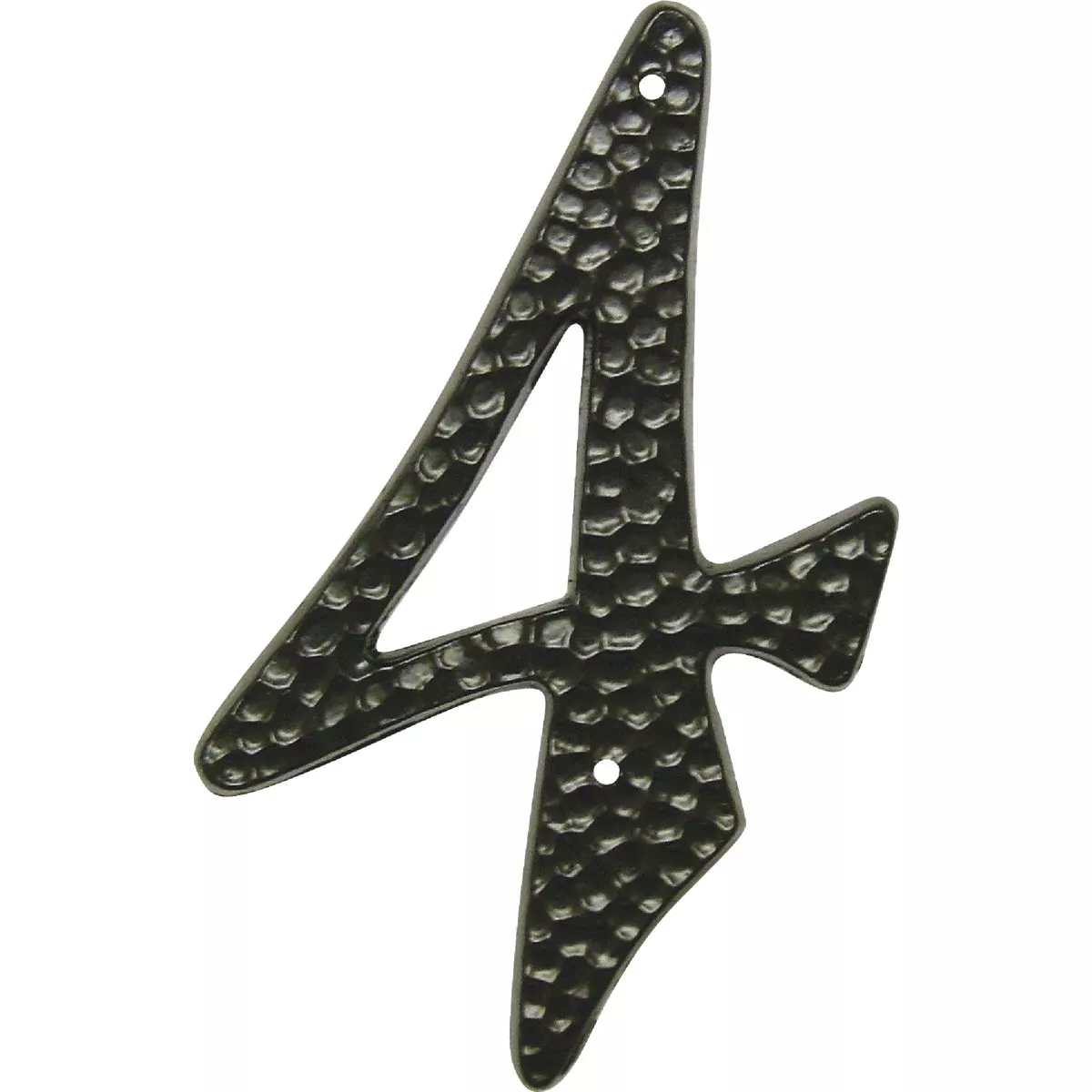 Hy-Ko 3-1/2 In. Black Hammered House Number Four
