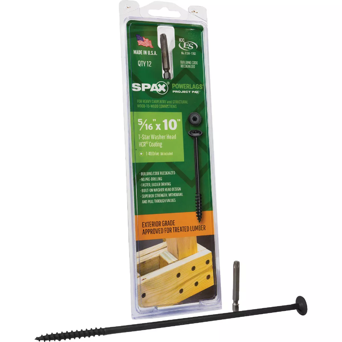 SPAX Powerlag 5/16 In. x 10 In. T40 Washer Head HCR (Exterior Rated) Lag Screw (12 Ct.)