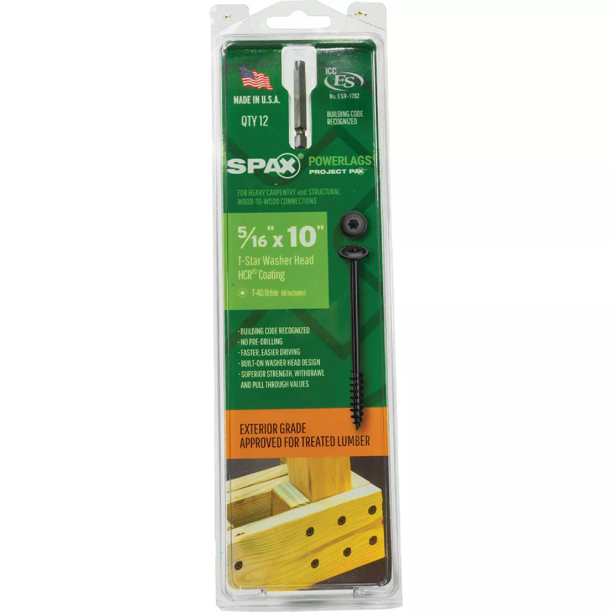 SPAX Powerlag 5/16 In. x 10 In. T40 Washer Head HCR (Exterior Rated) Lag Screw (12 Ct.) - photo 3
