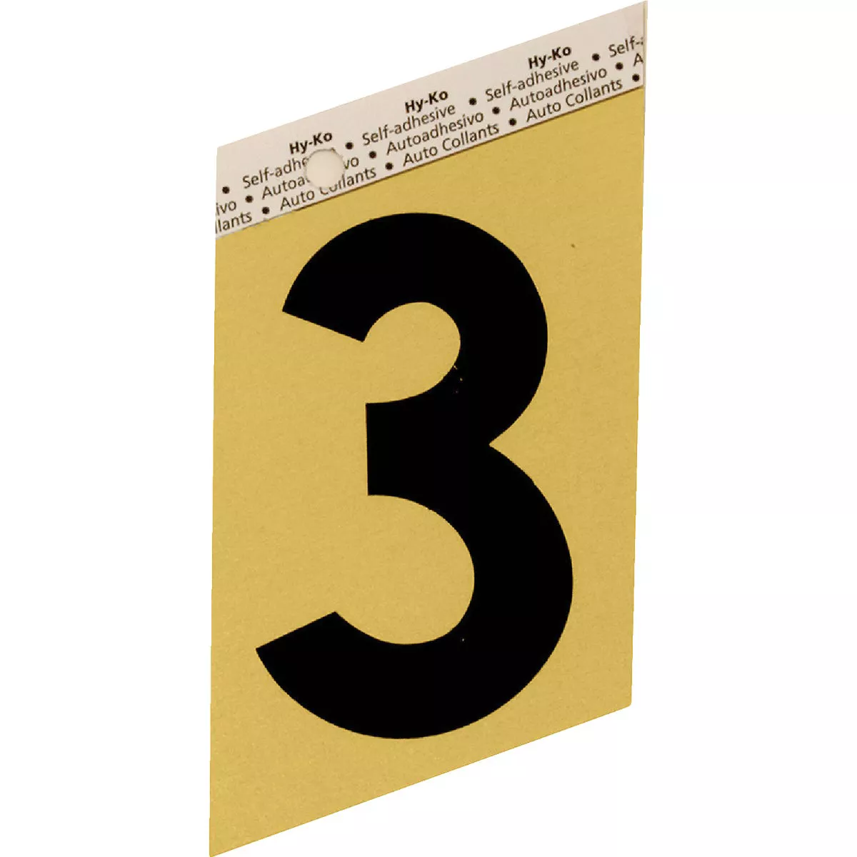 Hy-Ko Aluminum 3-1/2 In. Non-Reflective Adhesive Number Three