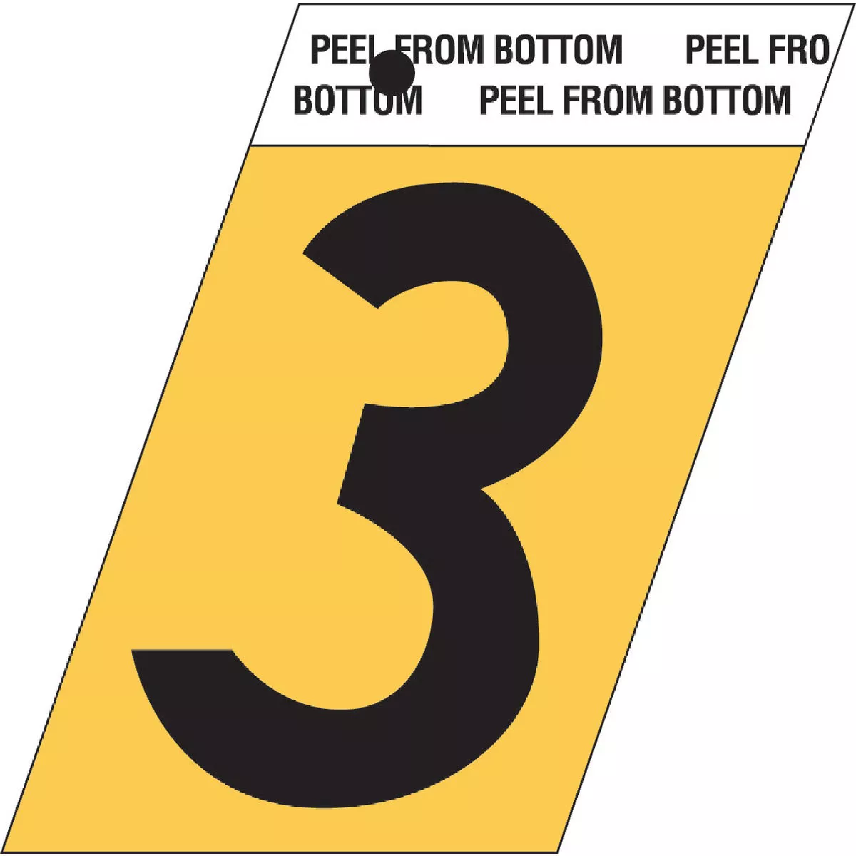 Hy-Ko Aluminum 1-1/2 In. Non-Reflective Adhesive Number Three