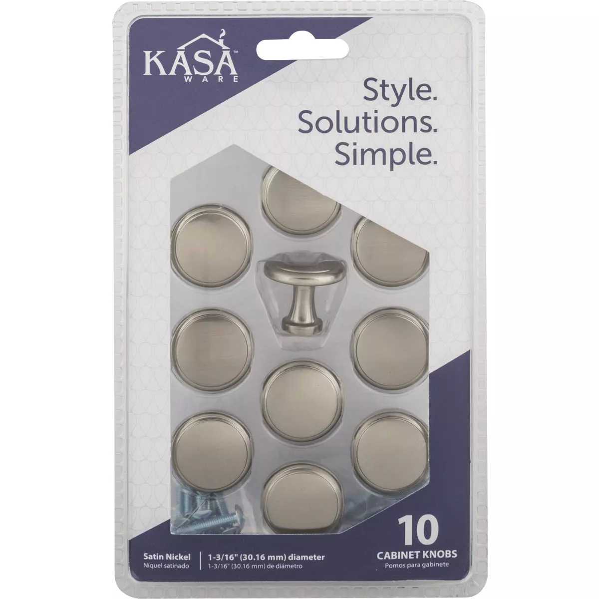 KasaWare 1-3/16 In. Dia. Satin Nickel Cabinet Knob (10-Pack) - photo 4