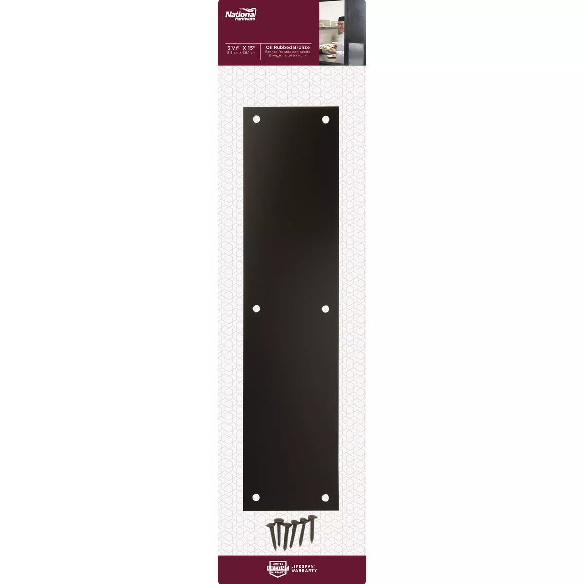 National Oil Rubbed Bronze Push Plate - photo 2