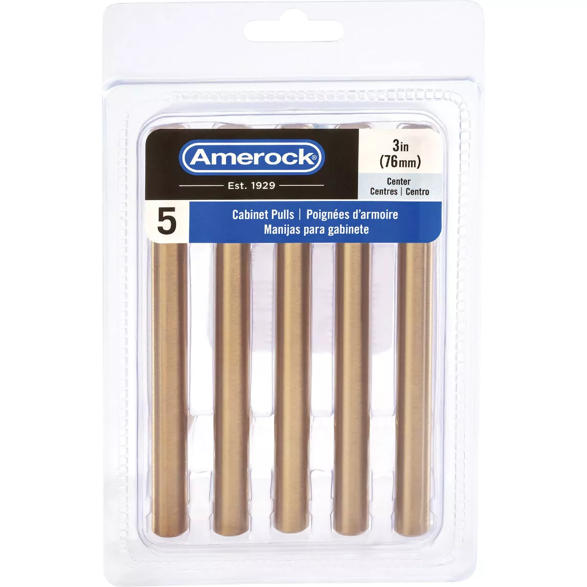 Amerock Bar Pulls 3 In. Champagne Bronze Cabinet Drawer Pull (5-Pack) - photo 2