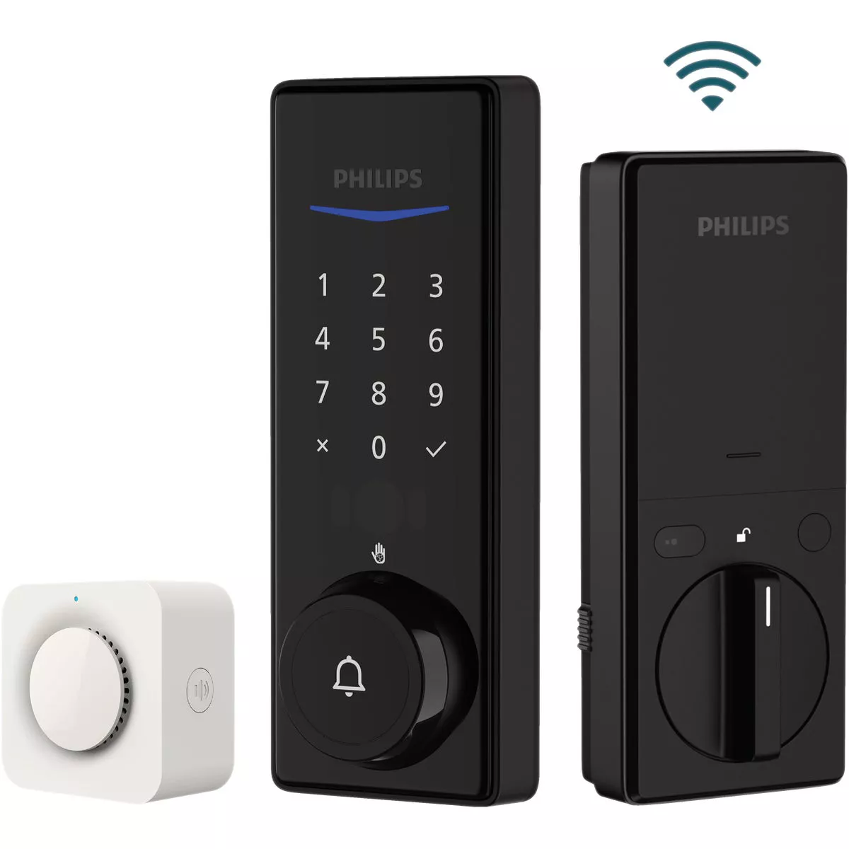 Philips Palm Reader Electronic Deadbolt with Door Chime, Matte Black - photo 4