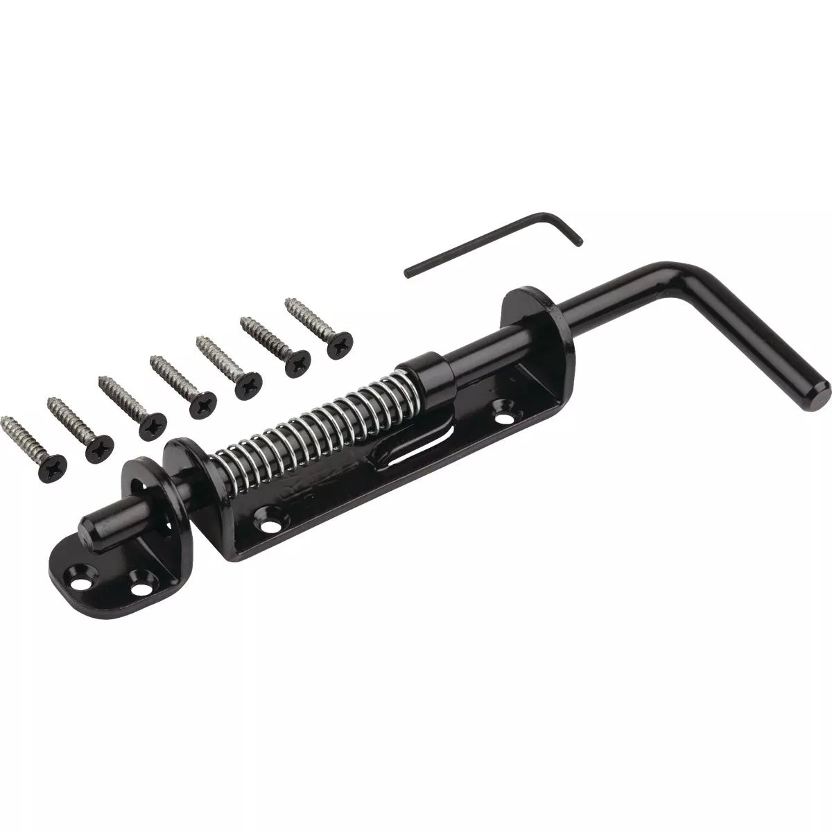 National Hardware Black Spring Loaded Heavy Duty Sliding Bolt | Do it Best