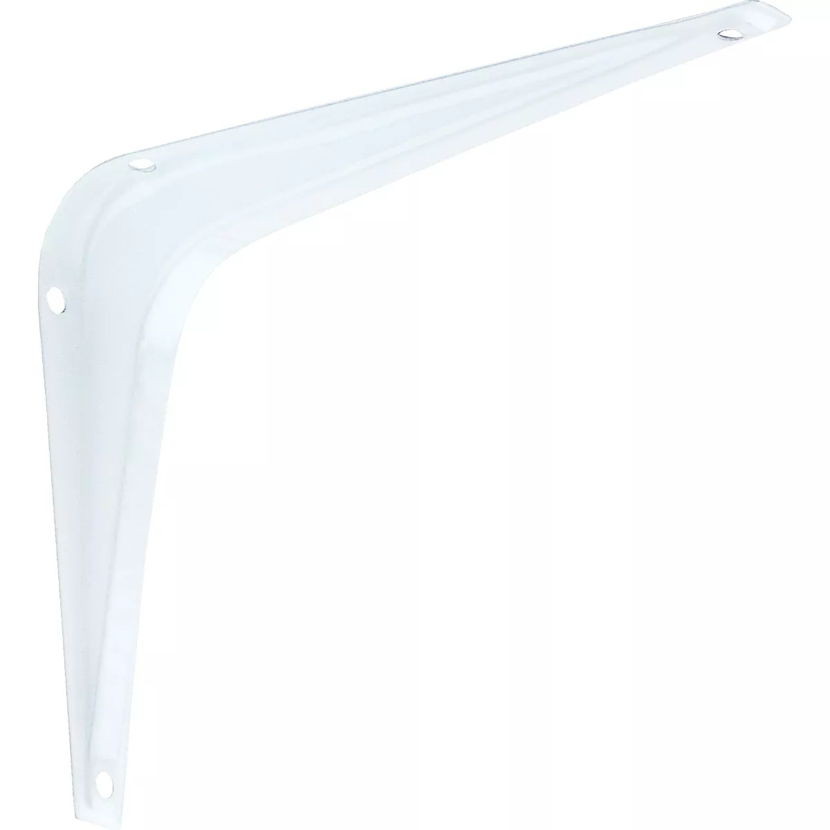 National Hardware 5 In. D. x 6 In. H. White Steel Shelf Bracket