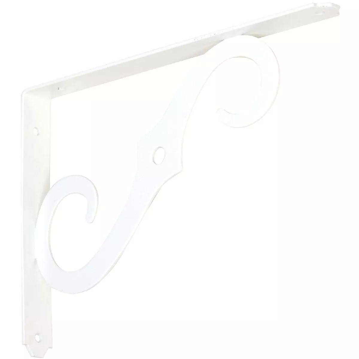 National Hardware 10 In. D. x 7 In. H. Antique White Steel Ornamental Shelf Bracket/Plant Hanger