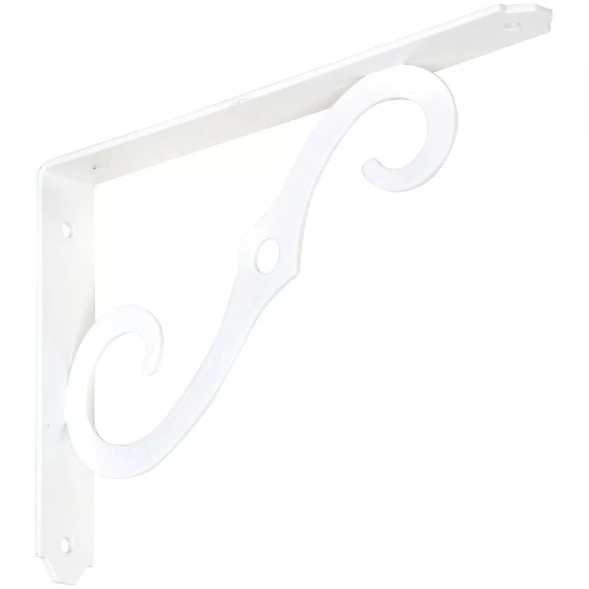 National Hardware 8 In. D. x 5-1/2 In. H. Antique White Steel Ornamental Shelf Bracket/Plant Hanger
