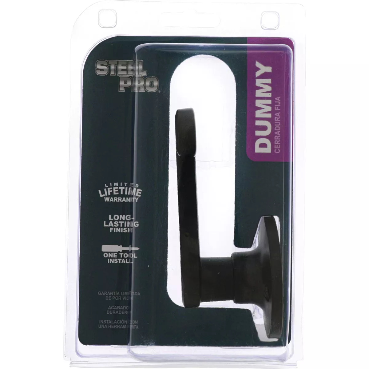 Steel Pro Matte Black Right Hand Dummy Door Lever - photo 2