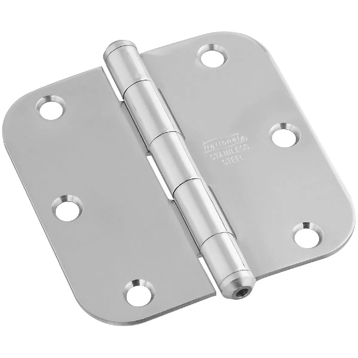 National Hardware 3-1/2 In. x 5/8 In. Radius Stainless Steel Door Hinge