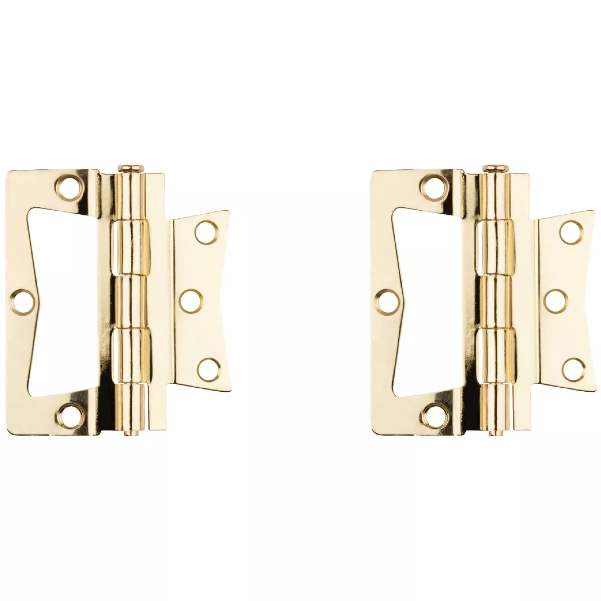 National Hardware 3-1/2 In. Brass Surface-Mounted Door Hinge (2-Count) - photo 4