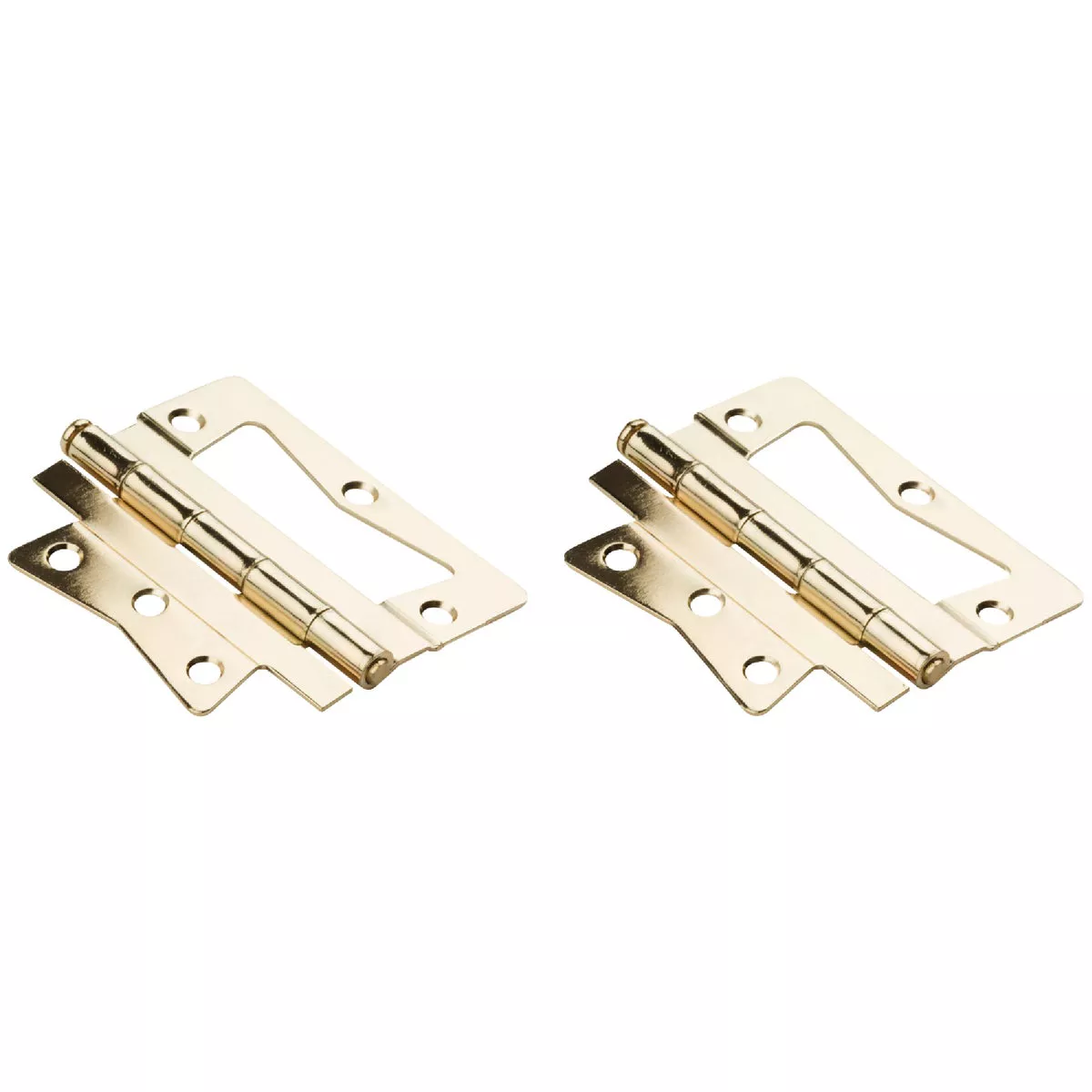 National 4 In. Brass Surface-Mounted Door Hinge (2-Count)