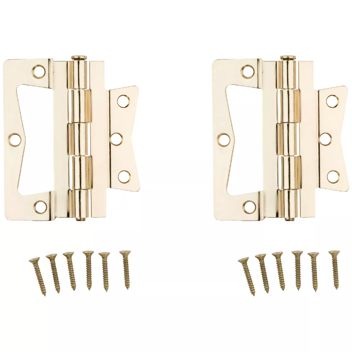 National 4 In. Brass Surface-Mounted Door Hinge (2-Count) - photo 3