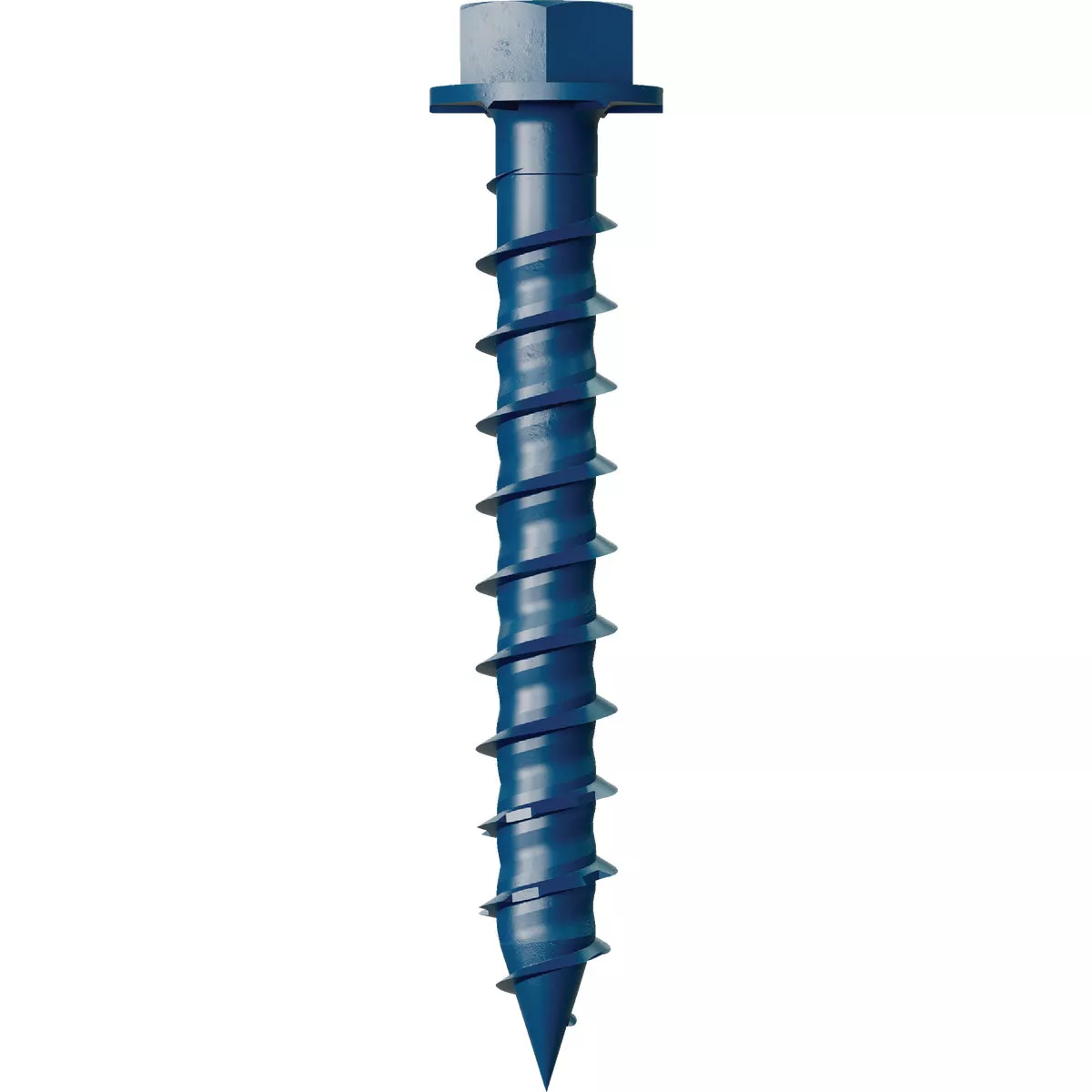 Simpson Strong-Tie Titen Turbo 1/4 In. x 1-3/4 In. Hex-Head Concrete and Masonry Screw, Blue (75-Count)